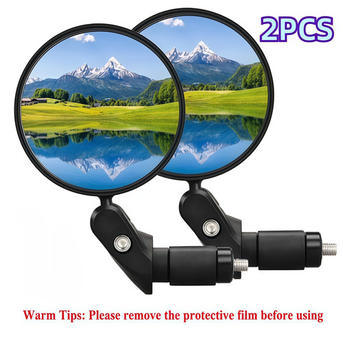 2pcs bike mirror rotaty round - bike,